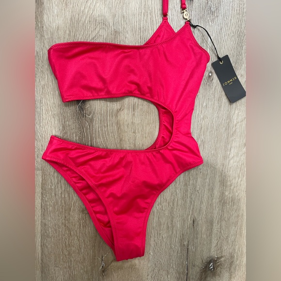 NWT Sommer Swim The Bonita in Magenta One-Piece Cut-Out Swimsuit Revolve - Picture 8 of 11